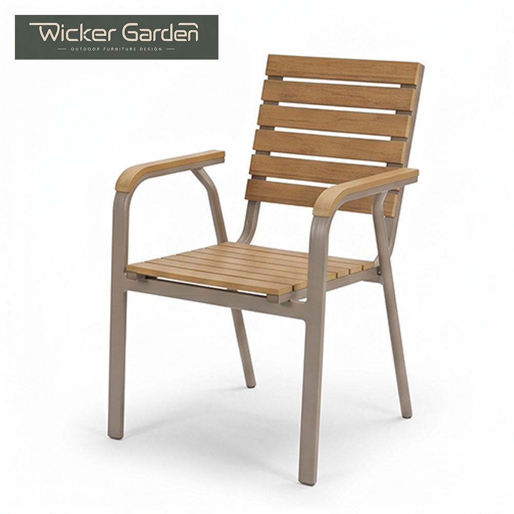Wood-plastic armchair