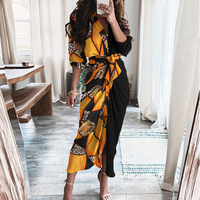 Robe chemise midi plissée pour femme, col rabattu, ceinture à nouer, boutonnée sur le devant, manches longues, pour le quotidien, le bureau ou les tenues décontractées – Vente en gros