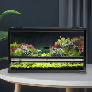 Terrarium en verre Relaxlines, enclos écologique pour <span class=keywords><strong>reptiles</strong></span>, terrarium en verre noir pour <span class=keywords><strong>reptiles</strong></span> - Product Image 2