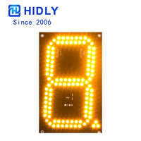 Tableau numérique LED oblique blanc de 8 pouces