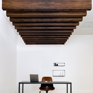 Sistema de Techos Acústicos Lineales con Acabado de Madera, Fibra de Poliéster, Decorativos y <span class=keywords><strong>Suspendidos</strong></span> - Product Image 1