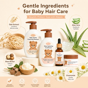 Curly Hair Care Set Gentle <b>Shampoo</b> Conditioner Styling Cream For Kids Coily Hair Sulfate Free Tear Free Daily - Product Image 2