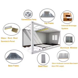 <span class=keywords><strong>Case</strong></span> Prefabbricate in Struttura d'Acciaio a Basso Costo con Pannelli Sandwich, Magazzini Temporanei, <span class=keywords><strong>Case</strong></span> Modulari in Container in <span class=keywords><strong>Vendita</strong></span> - Product Image 5