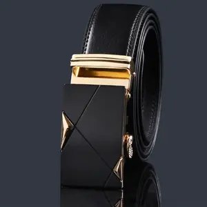 Belt Men Wholesale Leather High-end Automatic Buckle Business Pure Cowhine Belt Men Leisure Men's Belt Manufacturers