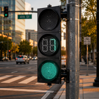 Feu de signalisation routière à LED avec minuteur de compte à rebours