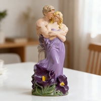 UNIMOULD Moule à gâteau en silicone blanc non toxique, écologique, fait main, pour la Saint-Valentin transfrontalière, pour la création de statues décoratives de couple enlacé