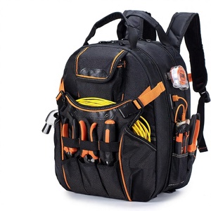 Sac à dos pour outils robuste et imperméable pour électriciens et réparateurs, 52 poches, compartiment pour ordinateur <span class=keywords><strong>portable</strong></span>, fermeture à glissière, industriel - Product Image 1