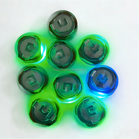 Mini lampe torche ronde ultra-fine de 17 mm de diamètre, rouge, bleue, verte, trois couleurs, étanche, pour sacs d'école, chaussures, jouets