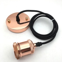 Rose de plafond industrielle rétro en métal avec câble électrique, accessoires d'éclairage décoratifs, ensembles d'assemblage pour la maison