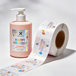 Étiquettes autocollantes personnalisées en vinyle imperméable avec impression UV holographique 3D au laser pour flacons compte-gouttes en verre – Vente en gros - Product Image 2