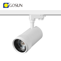 Rail LED motorisé à zoom 32W 15-60 °   Projecteur Beam 100LM/W avec driver intégré, résistant aux chocs, pour centre commercial, supermarché, magasin, entrepôt
