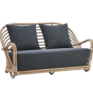 Muebles de Jardín Contemporáneos de Dos Plazas, Sofás Modernos de Ratán Natural para Comedor, Hoteles y Apartamentos - Product Image 2