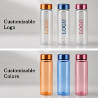 Bouteille d'eau en plastique Tritan avec logo personnalisé, sans BPA, gobelet à jus transparent avec couvercle en métal pour le sport, la gym, la remise en forme, fabricant en gros