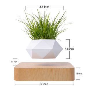 Pot de plante flottant à base carrée à lévitation magnétique écologique HCNT pour la décoration de la maison et les cadeaux d'affaires Diwali - Product Image 4