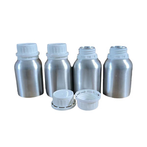 Botellas de aluminio de 125 ml con tapa de rosca, plateadas y pulidas, redondas, para aceites esenciales, fragancias, pesticidas y cosméticos. - Product Image 4
