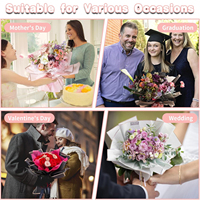 20 Blatt Blumenverpackungspapier Wasserdichtes Floristenpapier für DIY-Bastelarbeiten Hochzeit Geburtstagsgeschenk