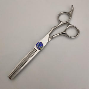 Tijeras de Peluquería Ab de 62 mm, Tijeras de Entresacar para Diestros, Uso en Salón de Belleza, Hoja Estándar, Diseño Estrella Azul - Product Image 2