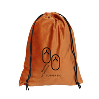 Logo personnalisé Pochettes de rangement Babouche Sacs pantoufles hôtel avec cordon de serrage en velours multicolore