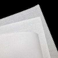 Tissu d'interlining pour casquette Oxford de haute qualité, respirant, blanc avec colle, LDPE 330GSM 0.23