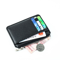 Dompet Kartu Resleting Kreatif Fashion Baru yang Dapat Disesuaikan, Kapasitas Besar, Ultra Tipis, Sederhana, Multi-kartu, Dompet Zero untuk Pria