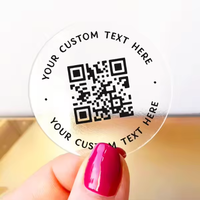 Impression d'autocollants d'étiquette de code QR de publicité étanche avec logo privé personnalisé