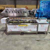 Machine de lavage et de pelage à rouleaux brosse pour le traitement des légumes-racines (pommes de terre, manioc, carottes, gingembre, patates douces) en acier inoxydable