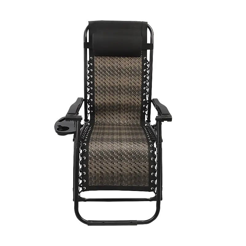 Adjustable Steel Mesh Zero Gravity Chairs w/Removable Pillows and Cellphone & Cup Holder Trays