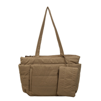 Sac fourre-tout matelassé en gros avec petite pochette, grande capacité, léger, sac à bandoulière pour femme, idéal pour ordinateur portable, travail, école, cadeaux