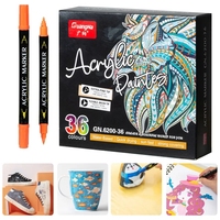 Vente en gros de stylos marqueurs 84 couleurs à double pointe pour peinture acrylique à base d'eau pour étudiants dessinant des peintures rupestres