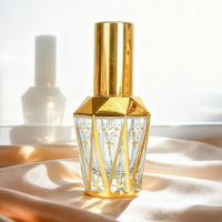 Flacon de parfum portable de voyage 8ml 13ml, flacon vide en verre doré électroplaqué, petite fiole de parfum