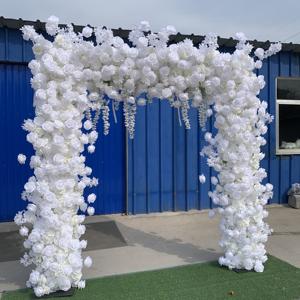 D-SFA004ขายดีดอกไม้ซุ้มสี่เหลี่ยมเทียมสำหรับงานแต่งงานซุ้มดอกไม้สำหรับตกแต่ง - Product Image 5