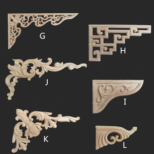 Dongyang phong cách hiện đại gỗ rắn khắc hoa trang trí góc chéo chéo qua biên giới cửa tủ gỗ hoa decal ván khuôn - Product Image 3