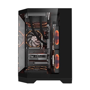 Gabinete <span class=keywords><strong>de</strong></span> PC Lovingcool <span class=keywords><strong>de</strong></span> Doble Cara con Cristal Templado y Ventilador RGB, <span class=keywords><strong>Torre</strong></span> Media MATX ITX, Gabinetes y Torres Pequeñas para Computadoras <span class=keywords><strong>de</strong></span> Escritorio para Juegos - Product Image 4