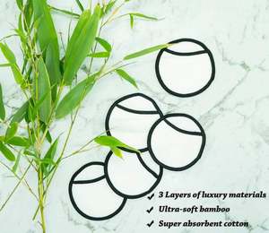 Soft Touch Reusable Bamboo Cosmetic Pads - 3.5in Washable Fabric <b>Makeup</b> <b>Remover</b> Rounds - Facial Cleaning and Exfoliating Pads* - Product Image 3