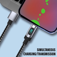 Conception unique Câbles de charge rapide USB vers Type C visibles Affichage de l'alimentation en temps réel Câbles de charge super rapide de Type C