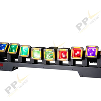 Barre de lumière LED à faisceau mobile 10 yeux 40W RGBW avec anneau auxiliaire RGB DMX pour éclairage de scène DJ et événements