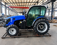 Tracteur agricole 4x4 à transmission par engrenages 40HP 50HP 70HP 90HP avec remorque basculante hydraulique, pompe robuste et boîte de vitesses, tracteur agricole à roues