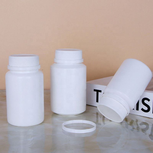 White <b>Plastic</b> Pill Bottles with Screw <b>Cap</b> Cylinder Shape for Medicine Storage PP Material - Product Image 1
