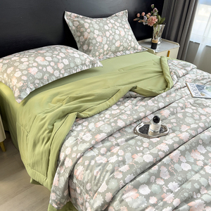 Polyester Sang Trọng Tối Giản Tulip Băng Lụa Duy Nhất Đôi Người Mùa Hè Làm Mát Chăn <span class=keywords><strong>Comforter</strong></span> Với Bìa Cho Nhà - Product Image 5