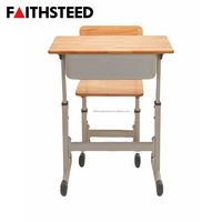 Ensemble de bureau et chaise d'école en MDF jaune avec boîte de rangement pour livres en métal pour poste de travail durable pour étudiants, idéal pour l'étude à domicile