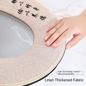 2025 housse de siège de <span class=keywords><strong>toilette</strong></span> d'été personnalisable FE fermeture en velours bon marché avec fermeture à glissière et traitement d'autocollant conception personnalisée - Product Image 2