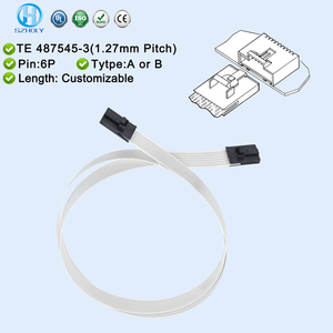 Maßgefertigte TE 487545 Flachbandkabel 1,27mm Rastermaß 2-30P Jumper FFC FPC Datenkabel mit Rundem Ende und Anschluss - Product Image 1
