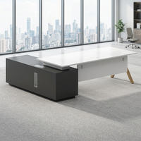 Meubles de bureau contemporains de luxe haut de gamme pour entreprises, assemblage facile, bureau de direction moderne de luxe pour PDG