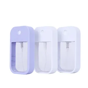 Offre Spéciale 38ml 45ml 50ml poche carrée Type de carte blanc désinfectant pour les mains vaporisateur matériau PETG emballage de soins personnels