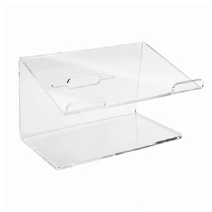 Soporte de acrílico para computadora portátil Soporte de acrílico transparente para computadora portátil para escritorio Organizar espacio de trabajo con accesorios de escritorio de acrílico transparente - Product Image 6