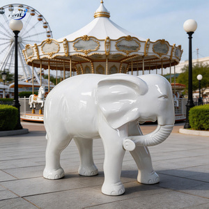 ประติมากรรมช้างเรซิ่นขนาดใหญ่สำหรับตกแต่งภายนอกอาคาร ทนทาน ศิลปะสมัยใหม่ - Product Image 2