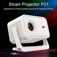 Vente chaude - Projecteur intelligent P21 - 400 lumens ANSI - 1080P Full HD - Portable - Android 14 - Projecteur à mise au point automatique pour le divertissement à domicile