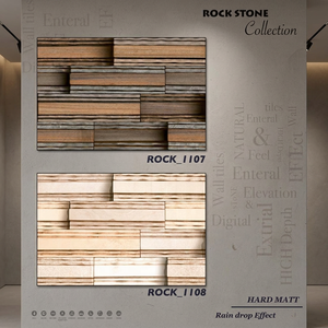 Carreaux muraux en céramique de couleur vive, 12x18, motif de pierre naturelle, Design 3D, élévation 30x45, 300x450mm, finition brillante - Product Image 5
