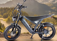Bicicleta Eléctrica FXDS GT20 de Moda, Bicicleta de Carretera Eléctrica con Neumáticos Gruesos de 20*4 Pulgadas, Bicicleta de Montaña Eléctrica con Neumáticos Gruesos