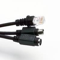 SOTESIN 5m KB PS2 ke Rj50 Keyboard Port Wedge kabel pemindai kode QR kabel konektor untuk Honeywell Orbit MK7120